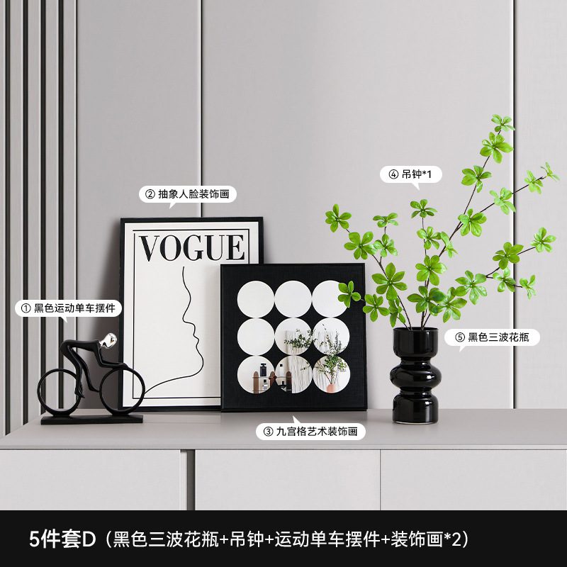 Entrar en el hogar decoración de puerta de entrada moderna alta sensación de sala de estar hogar escritorio TV comedor armario zapatos nicho decoración suave