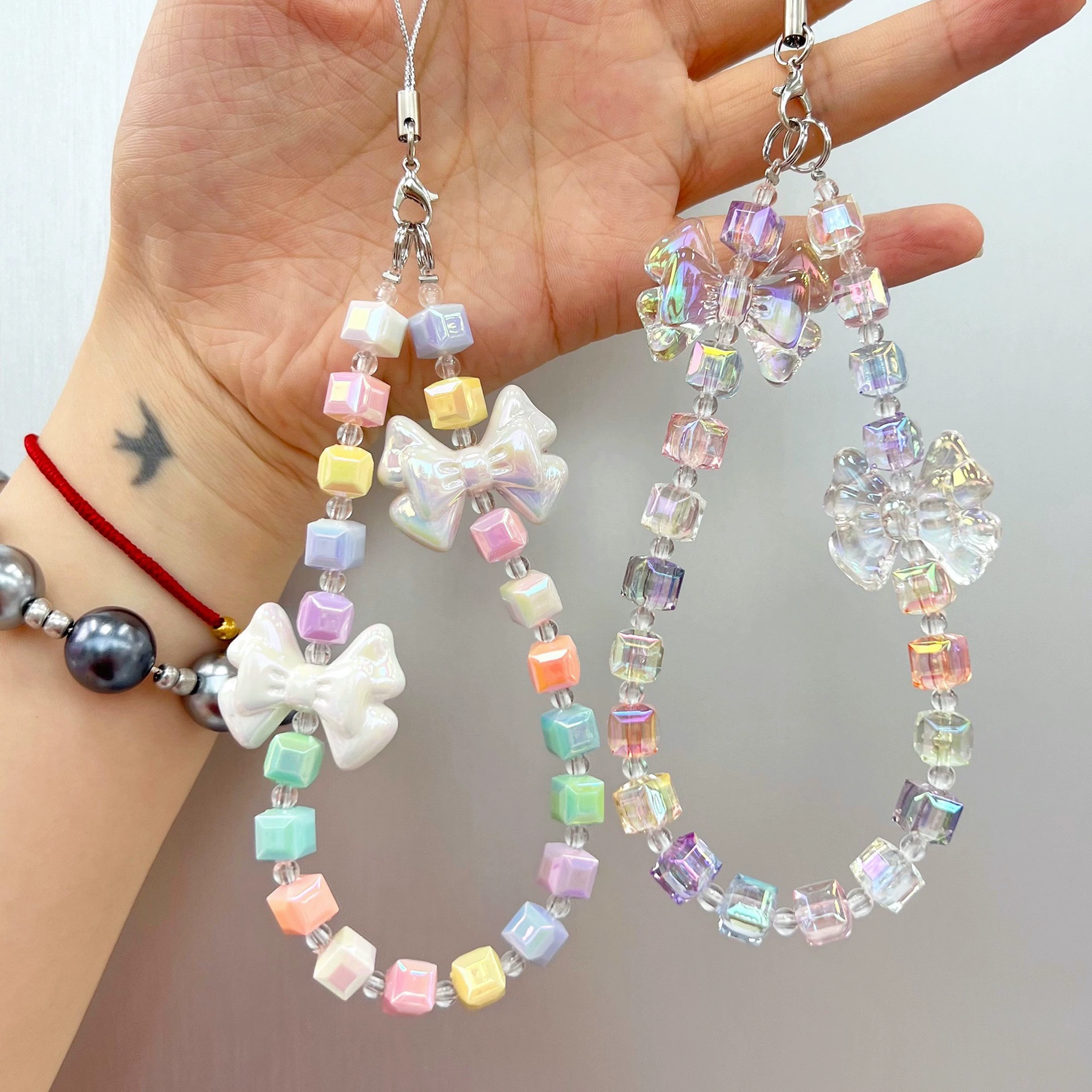 Small mobile phone, necklace from pearl, accessory, accessories, 8mm, DIY