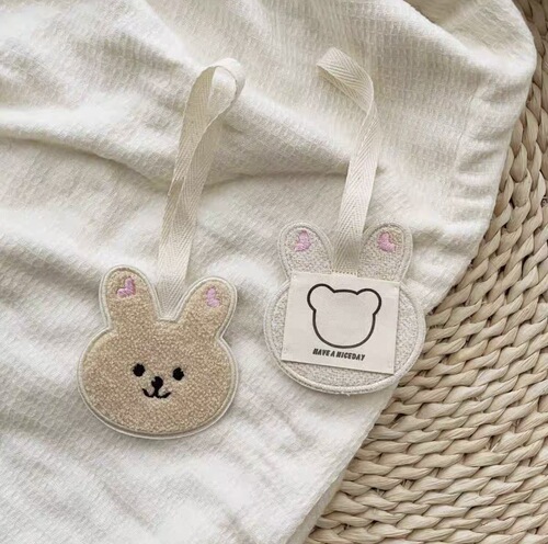 Korean cute baby name pendant, cartoon bunny decorative pendant, children's school bag anti-lost name tag