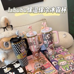 大爆款吸管杯联名保温杯304不锈钢巨无霸拉