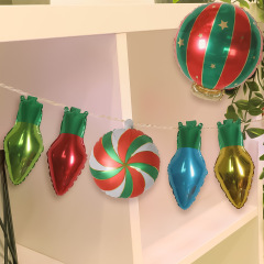 クリスマスアルミ膜風船電球クリスマス掛けボールクロスボーダー卸売クリスマスパーティー装飾風船セット