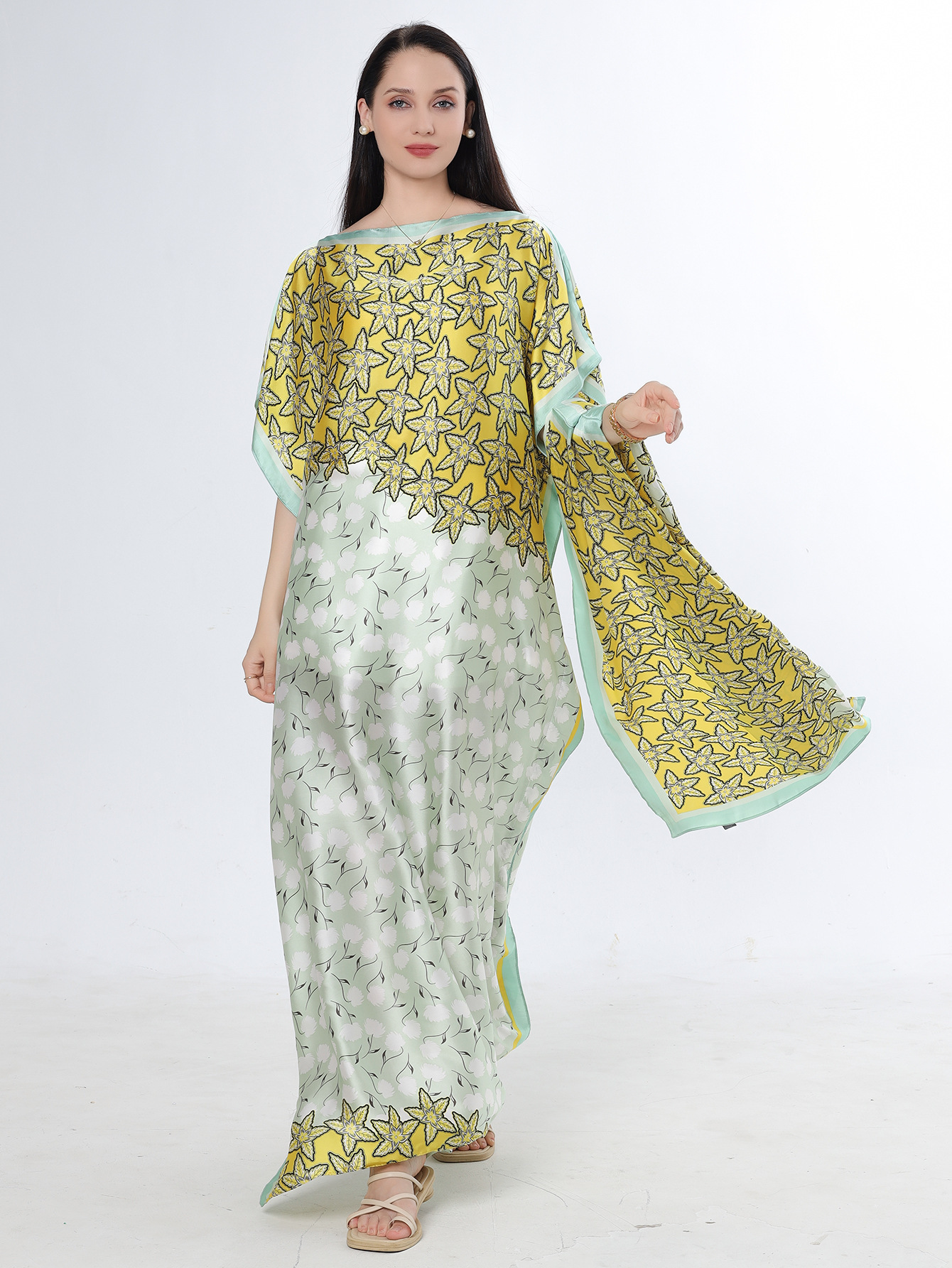 2025 primavera y verano nuevo Amazon venta rápida ropa malaya camisa de arena imitación seda brocado ropa de protección solar de vacaciones de playa