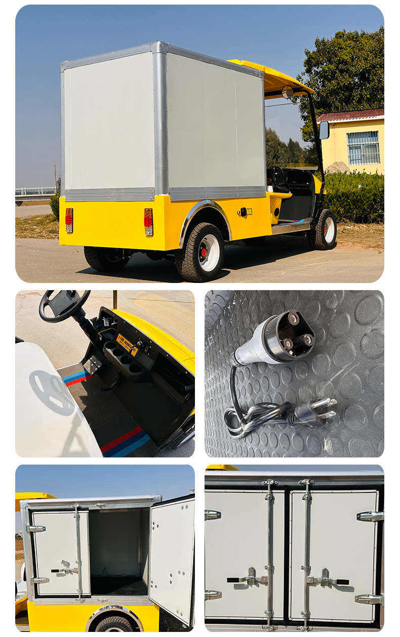 2-Seat Electric Golf Cart Scenic Tourist Sightseeing Car Food Delivery Car Electric Golf Cart
