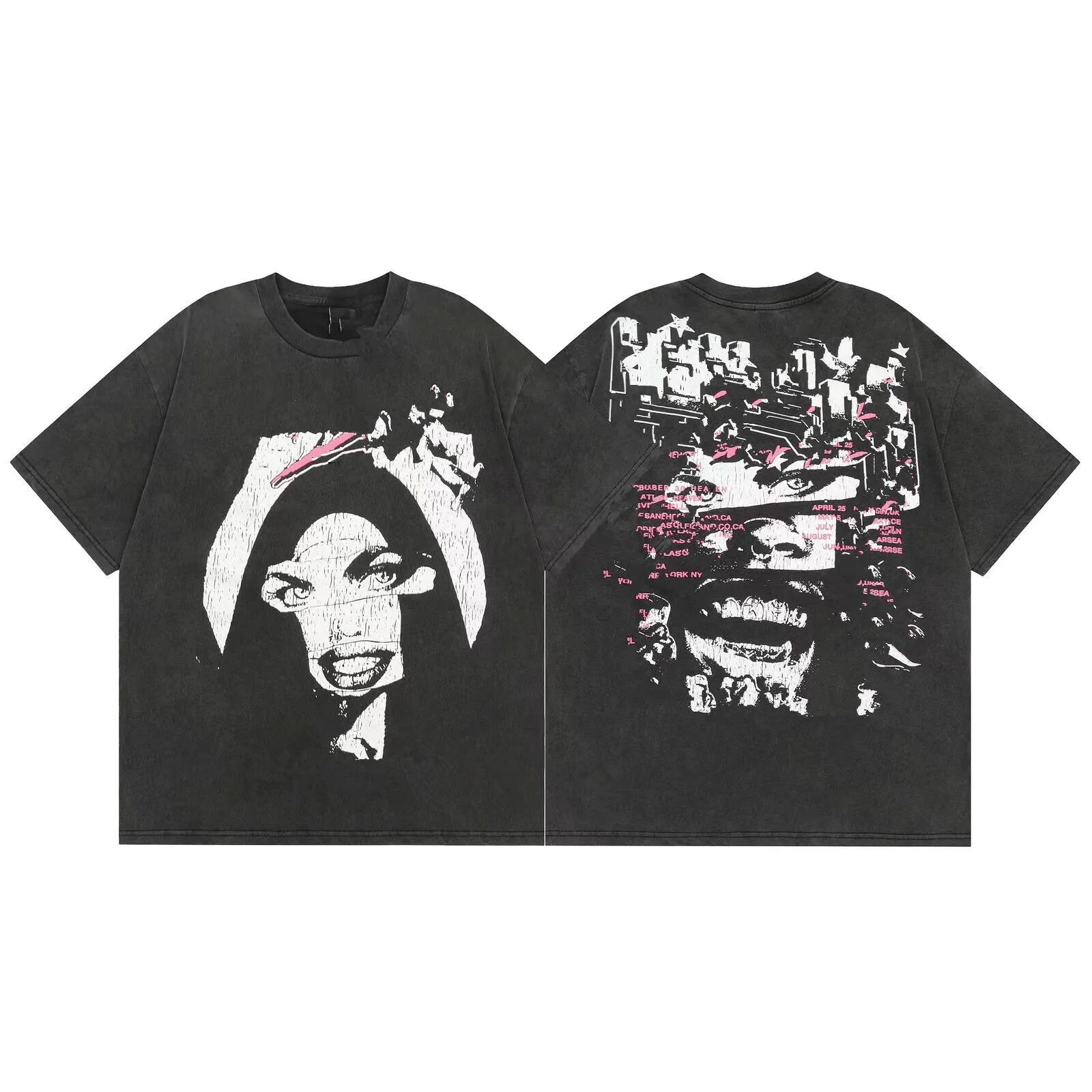 Verano nuevo estilo marca de moda europea y americana para hombres y mujeres camiseta de algodón casual suelta ajustada camiseta gráfica de manga corta de verano top de manga corta