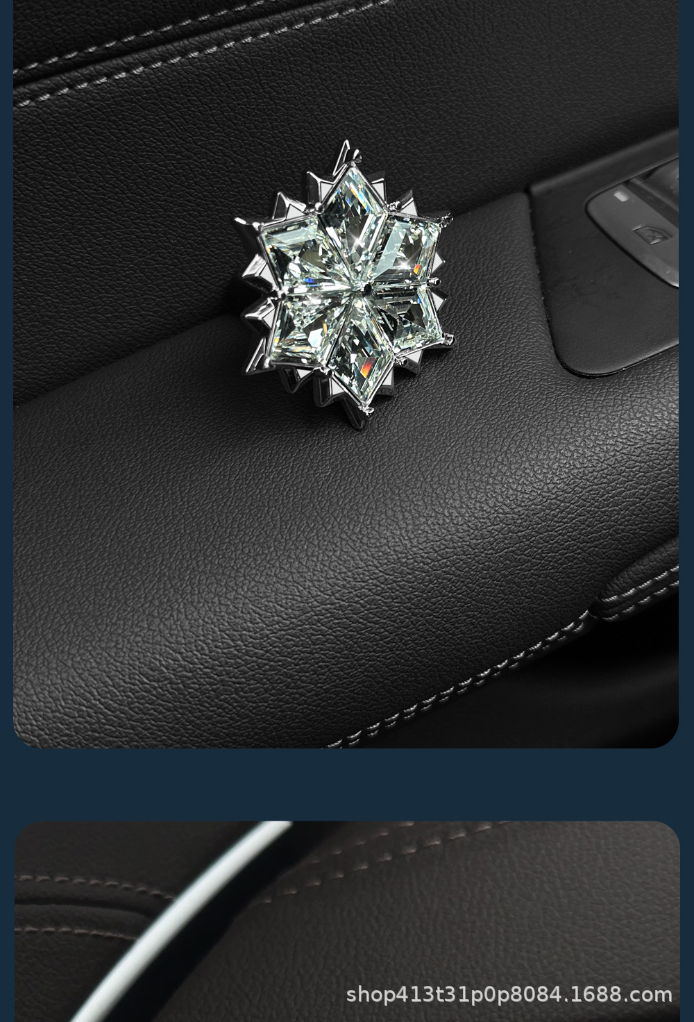Pangpai 26 Types of Car Air Freshener Crystal Snowflake Perfume for Car Air Vents, Long-Lasting Light Fragrance for Women, High-End Fragrance