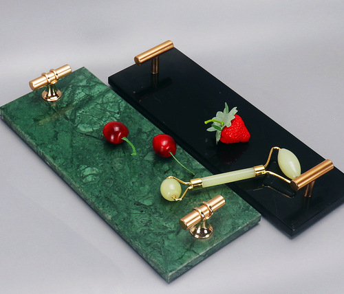 Nordic ins style marble tray tea tray cake tray jewelry cosmetics storage tray cake bathroom tray