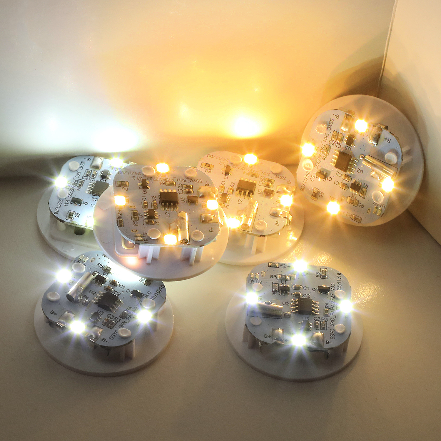 LED拍拍小夜灯发光底座床头灯手工艺品毛绒玩具充电闪光机芯配件