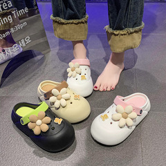 新款洞洞鞋女款夏外穿可愛卡通防滑防臭厚底涼拖軟底洞洞拖鞋2024