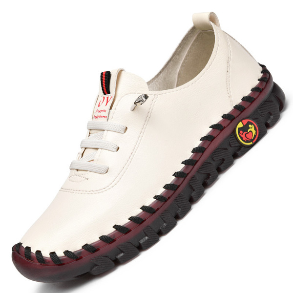 fashionable demi-season “mom shoes” with decorative stitching