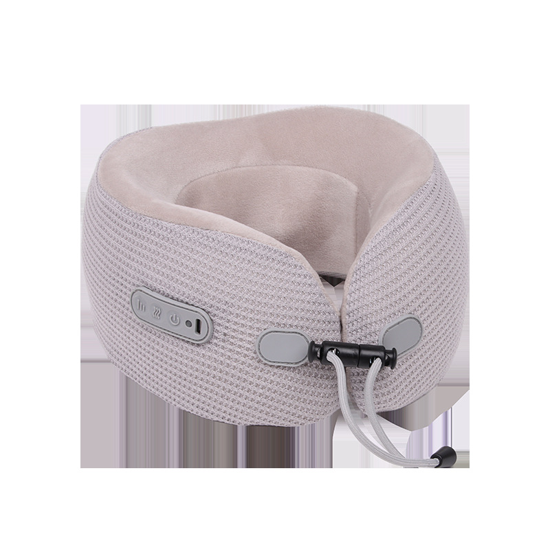 Almohada multifuncional para el cuello con imitación de amasamiento manual, para el hogar, el coche y los viajes, almohada en forma de U con masaje y calefacción eléctrica.