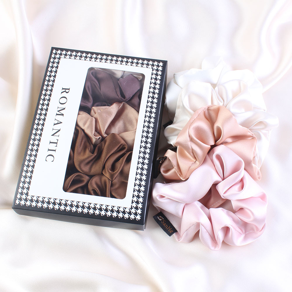 10g Weight Hair Tie Hair Accessories Type 1 Piece Quantity Casual, Daily Occasion satin Material Solid Color Pattern Women's Gender Simple Style Style Simple Style Women's Solid Color Satin Hair Tie 无