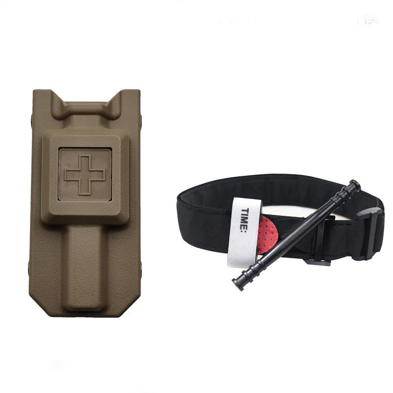 Punto torniquete de nailon para gatos hebilla táctica de primeros auxilios vendaje de entrenamiento militar giratorio al aire libre Velcro