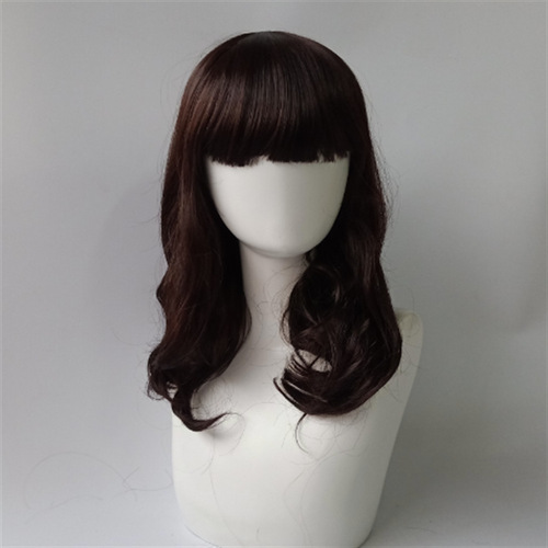 Factory Wholesale Daily Korean Women's Pear Blossom Head Long Straight Hair Side Part Wavy Synthetic Hair Cap for Women, Drop Ship One Piece