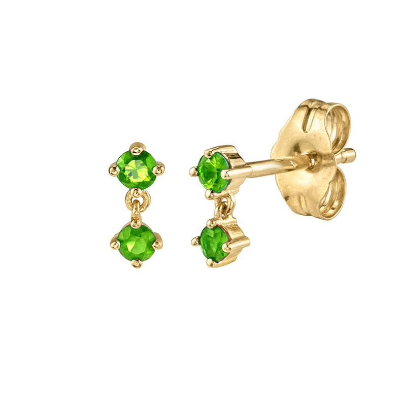 Style Simple Géométrique Le Cuivre Boucles D'oreilles Placage Zircon Boucles D'oreilles En Cuivre display picture 6