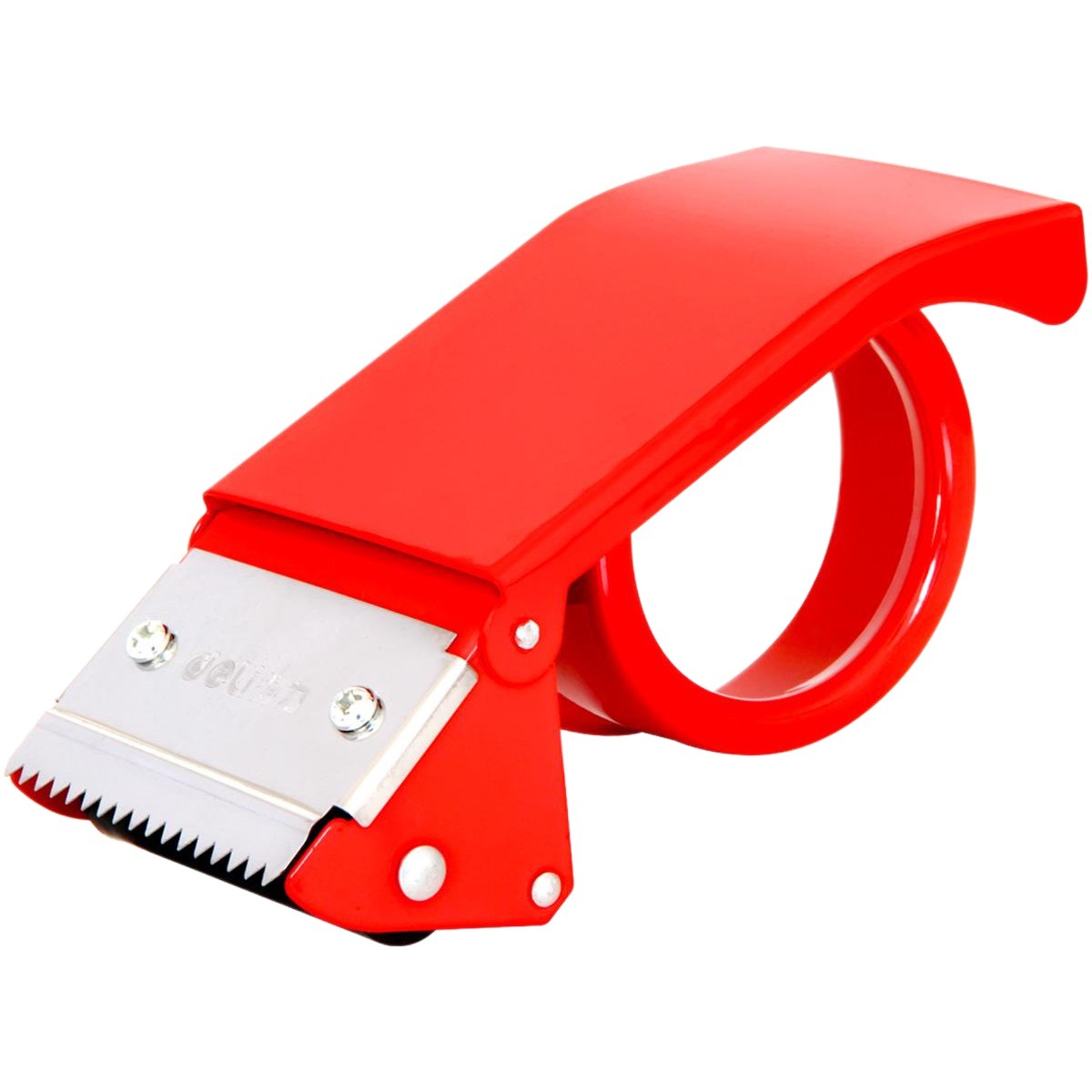 Cortador de Cinta Adhesiva Metálico Deli 0824, 6cm, Manual, para Cinta Transparente, Cuchillo Multiusos