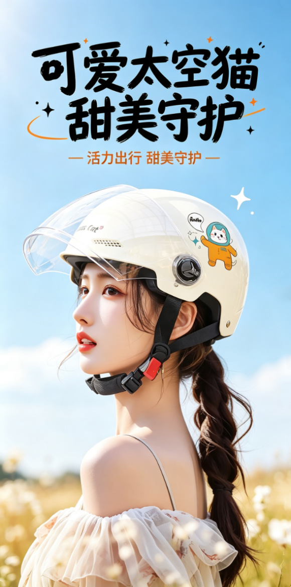 National Standard 3C Certified Electric Vehicle Helmet for Girls, Summer Sun Protection, All-Season Universal Electric Motorcycle Safety Helmet