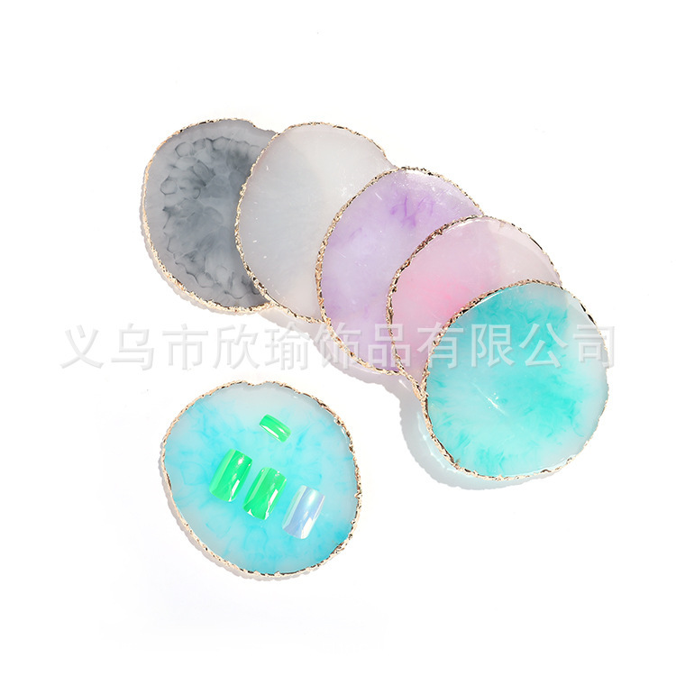 Cross-border New Japanese Nail Art Palette Phnom Penh Crystal Resin Palette Nail Art Display Board Tools Coaster Cross-border New Japanese Nail Art Palette Phnom Penh Crystal Resin Palette Nail Art Display Board Tools Coaster
