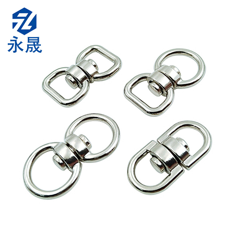 厂家供应宠物项圈牵引绳箱包五金配件金属挂扣锌合金八字旋转环