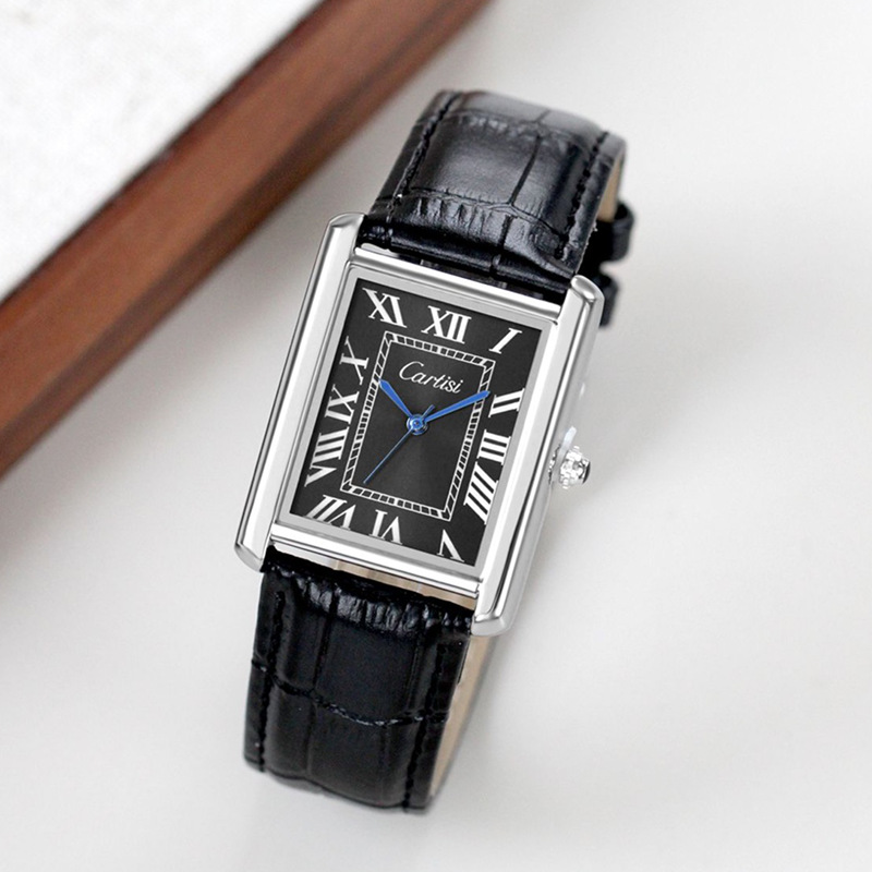 Estudiantes de moda coreanos transfronterizos relojes cuadrados al por mayor relojes mecánicos masculinos de moda personales