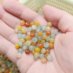 純粋な天然の東陵玉の小さいそろばんの玉の6*4mmの玉のdiyの真玉の散珠はビーズを配合してビーズを飾ってビーズを隔てます。