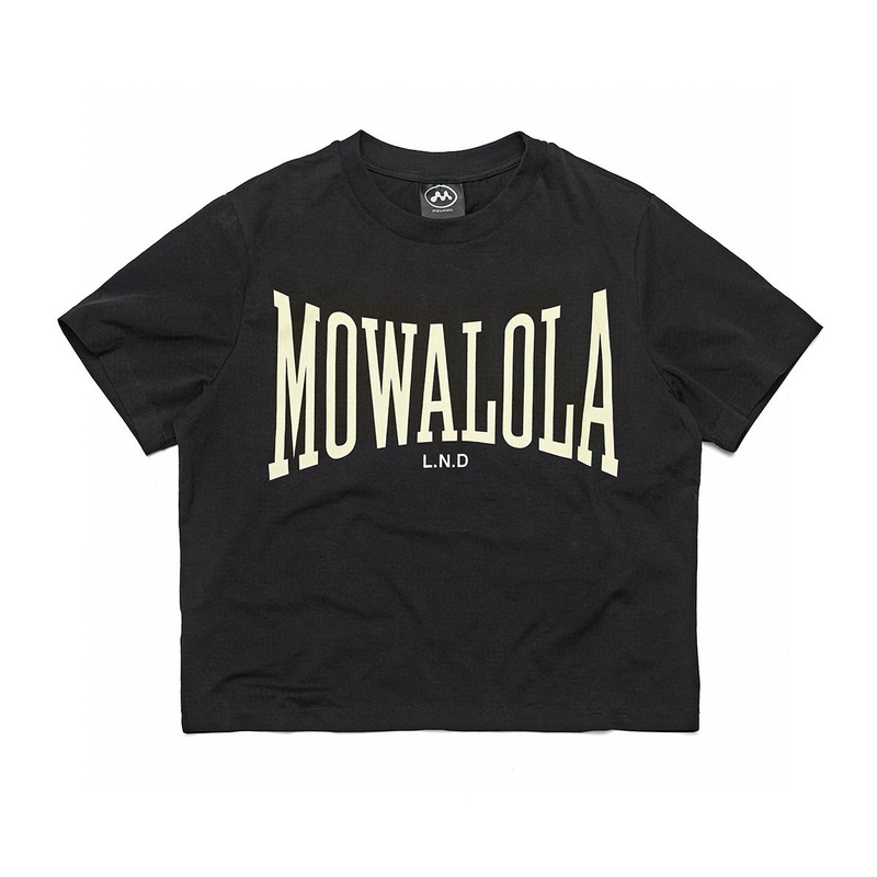 Mowalola 26Ss Black Opium Style Short Wide Boxyfit Large Print Light and Silky Short-Sleeved T-Shirt Mowalola 26Ss Black Opium Style Short Wide Boxyfit Large Print Light and Silky Short-Sleeved T-Shirt