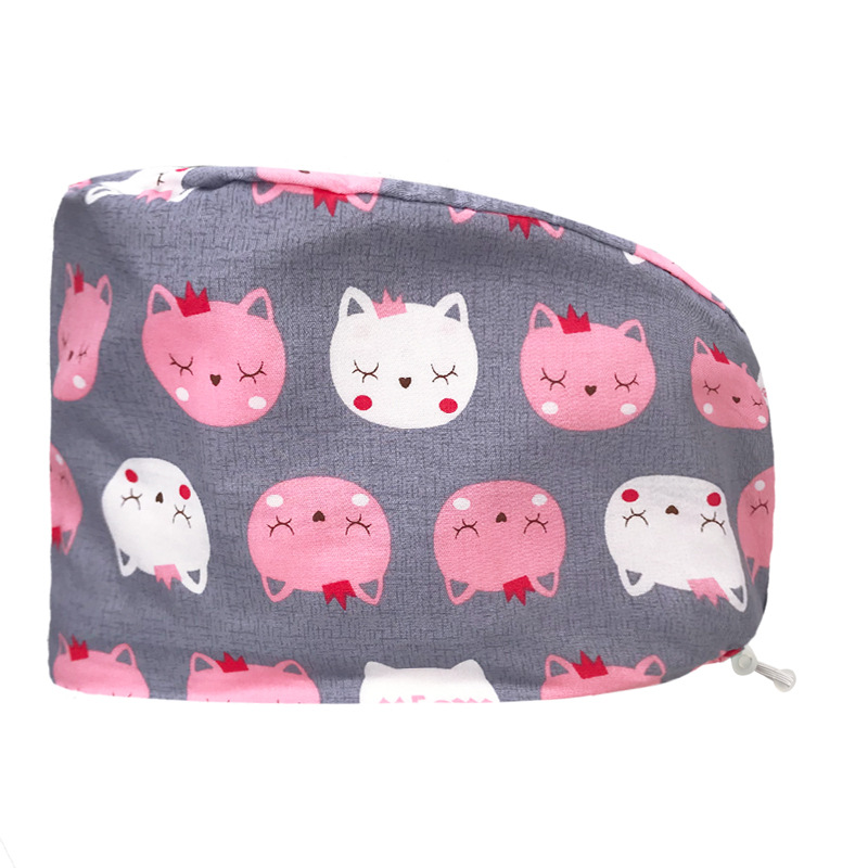 Tapa quirúrgica tapa de la enfermera femenina tapa redonda de algodón puro sala de operaciones tapa especial médico tapa de trabajo puntera transpirable hombres y mujeres