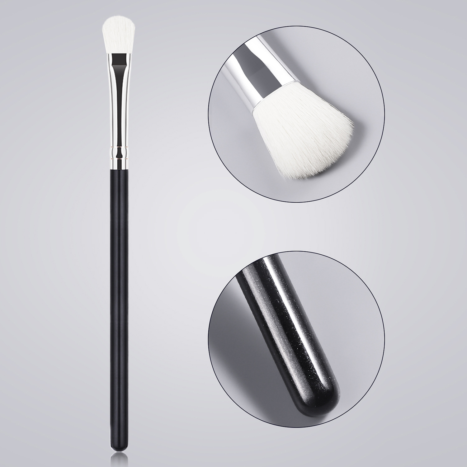 Sombra solo cepillo de maquillaje de alta calidad grande cepillo suelto cepillo de La Fundación cepillo de sombra de ojos cepillo en forma de abanico belleza