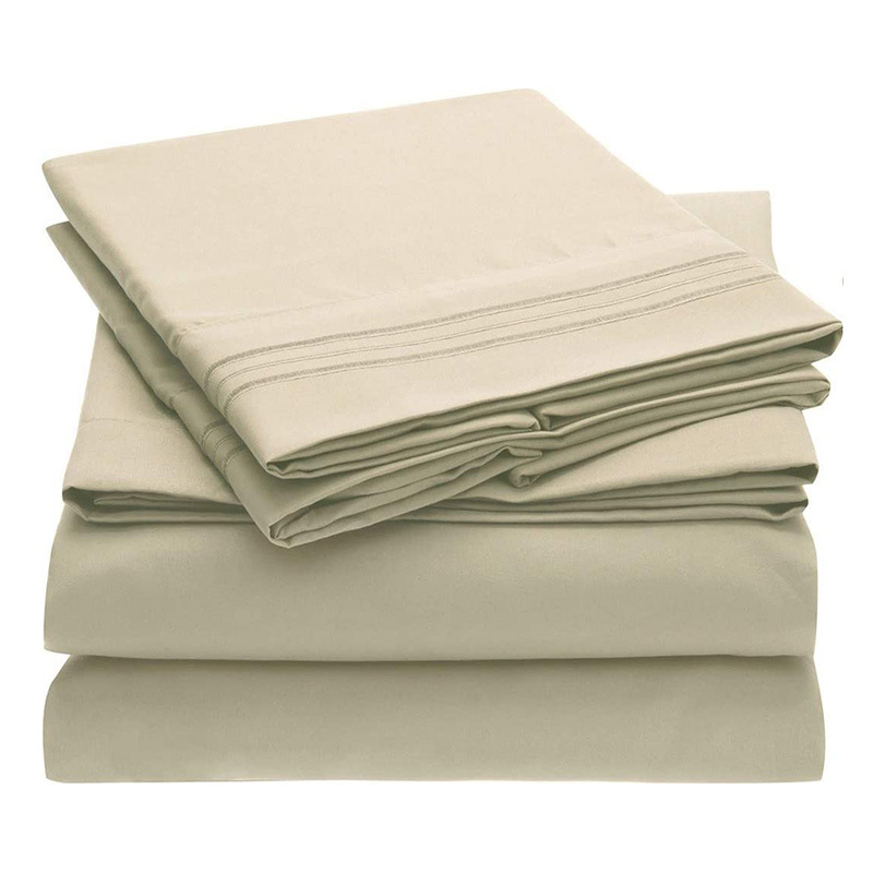 亚马逊床单三件套酒店公寓简约床笠wish床上用品外贸ebay欧美