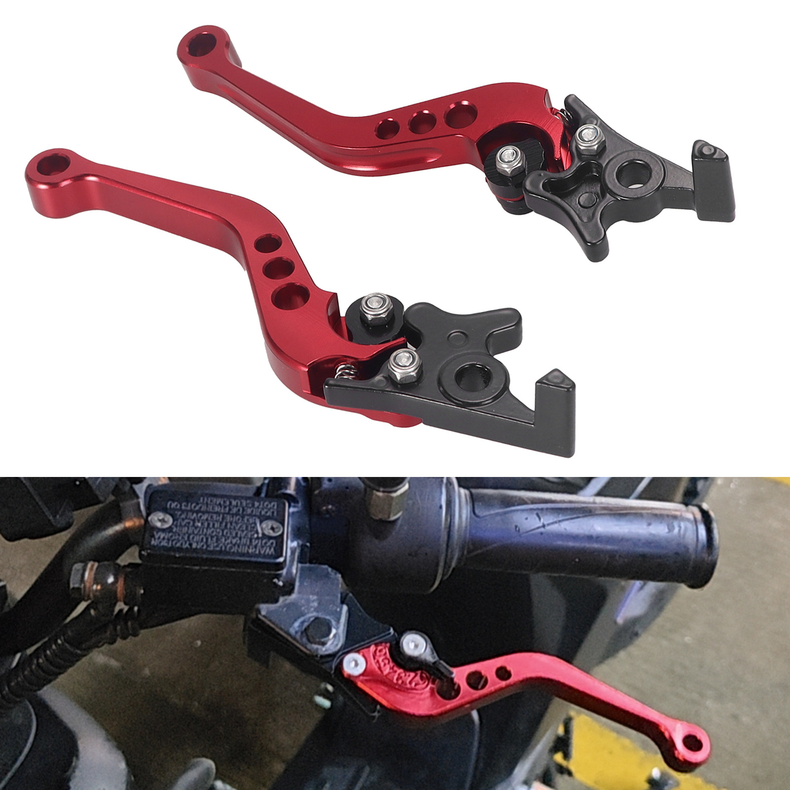 Motorcycle Cnc Accessories Modified for Fuxi Qiao Ge Dual Disc Brake Handlebar Horn Adjustable Electric Vehicle Brake Lever