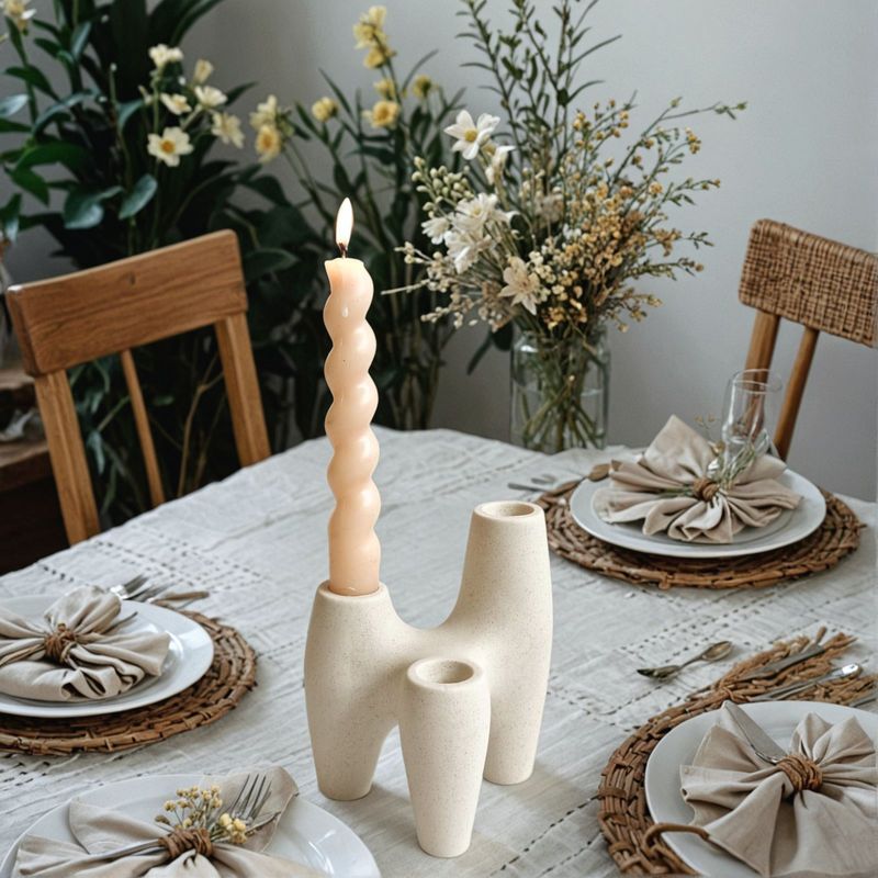 Amazon's Best-Selling Nordic Ins-Style Candle Holder Ceramic Scented Candle Photo Prop Home Decoration Candle Stand