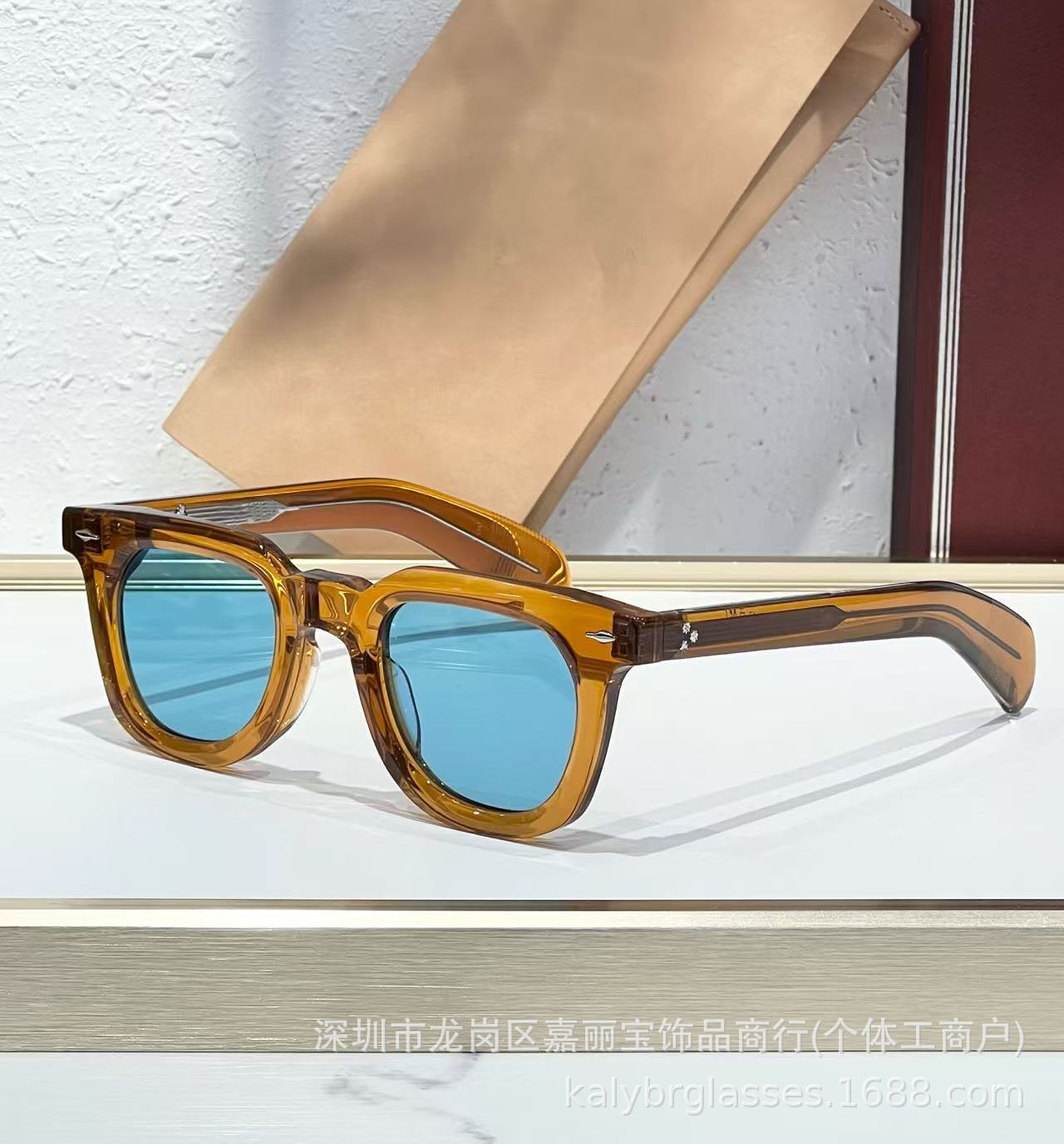 차 투명 프레임 블루 필름