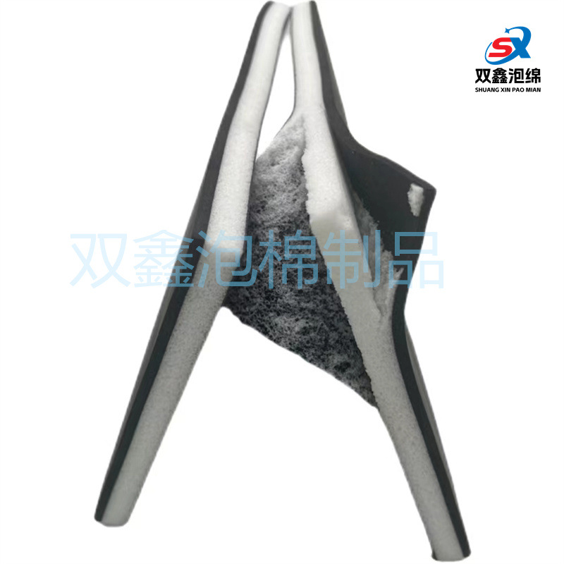 4MM防火黑色海绵复合pu皮革片材 网格布 遇火自熄 宠物窝垫