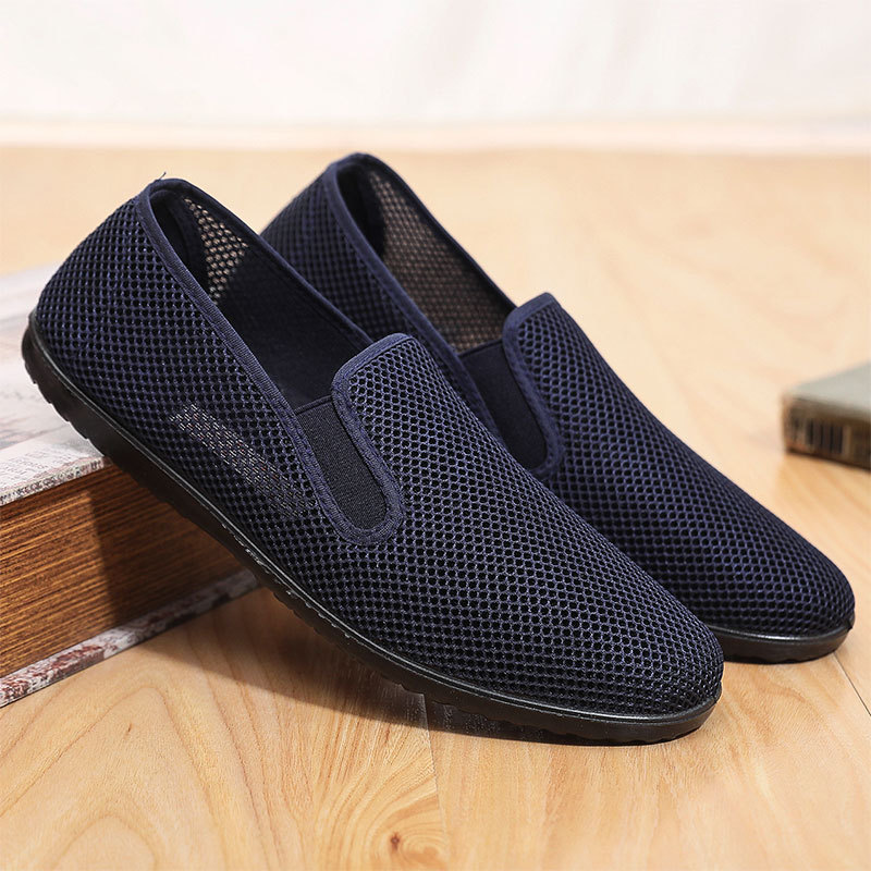 sapatos de malha azul / 38