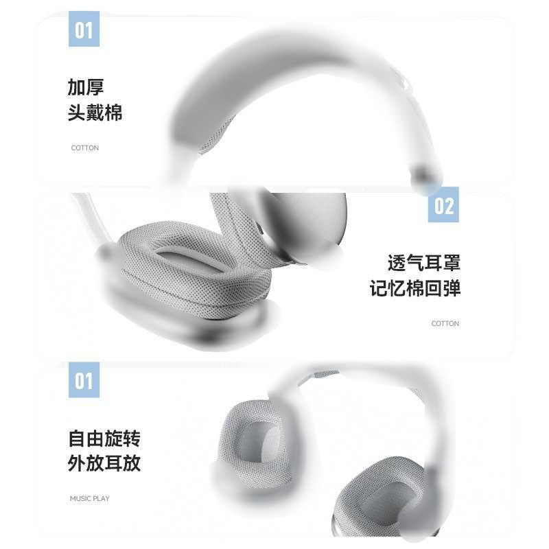 2025新款头戴华强北蓝牙耳机P9proMax适用ios15无线耳机iPhone16|undefined