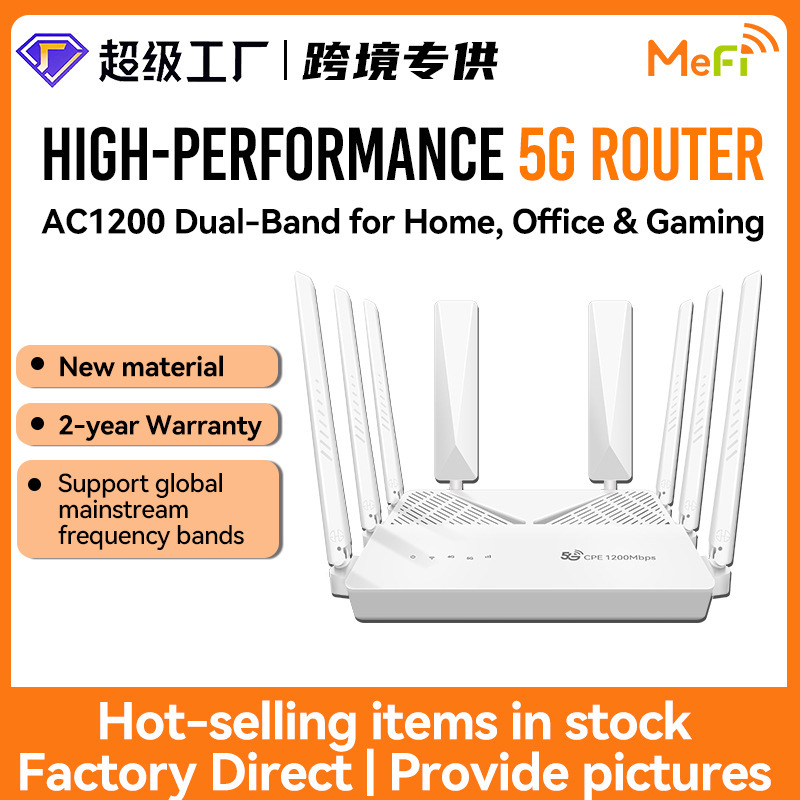 Gigabit Ethernet Port 5g Wireless Wifi6 Dual-Band Plug-In Router with External Detachable Sma Antenna 5g Dual-Band