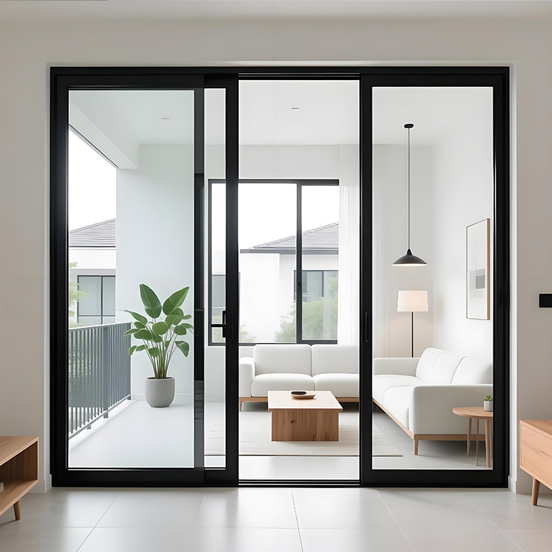 Wholesale Aluminum Alloy Sliding Glass Doors for Bedroom Balcony Partition, Glass Movable Doors, Side-Opening Sliding Doors for Kitchen