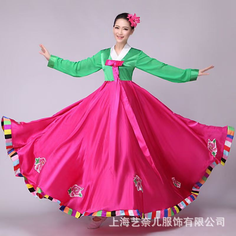 New adult Korean 360-degree large skirt performance clothing ethnic minority clothing South Korea traditional dance Korean clothing New adult Korean 360-degree large skirt performance clothing ethnic minority clothing South Korea traditional dance Korean clothing