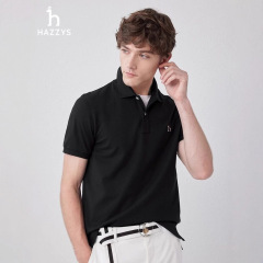 Hazzys/ハギス25夏の新型男性ビジネスカジュアル半袖襟付きポロシャツ