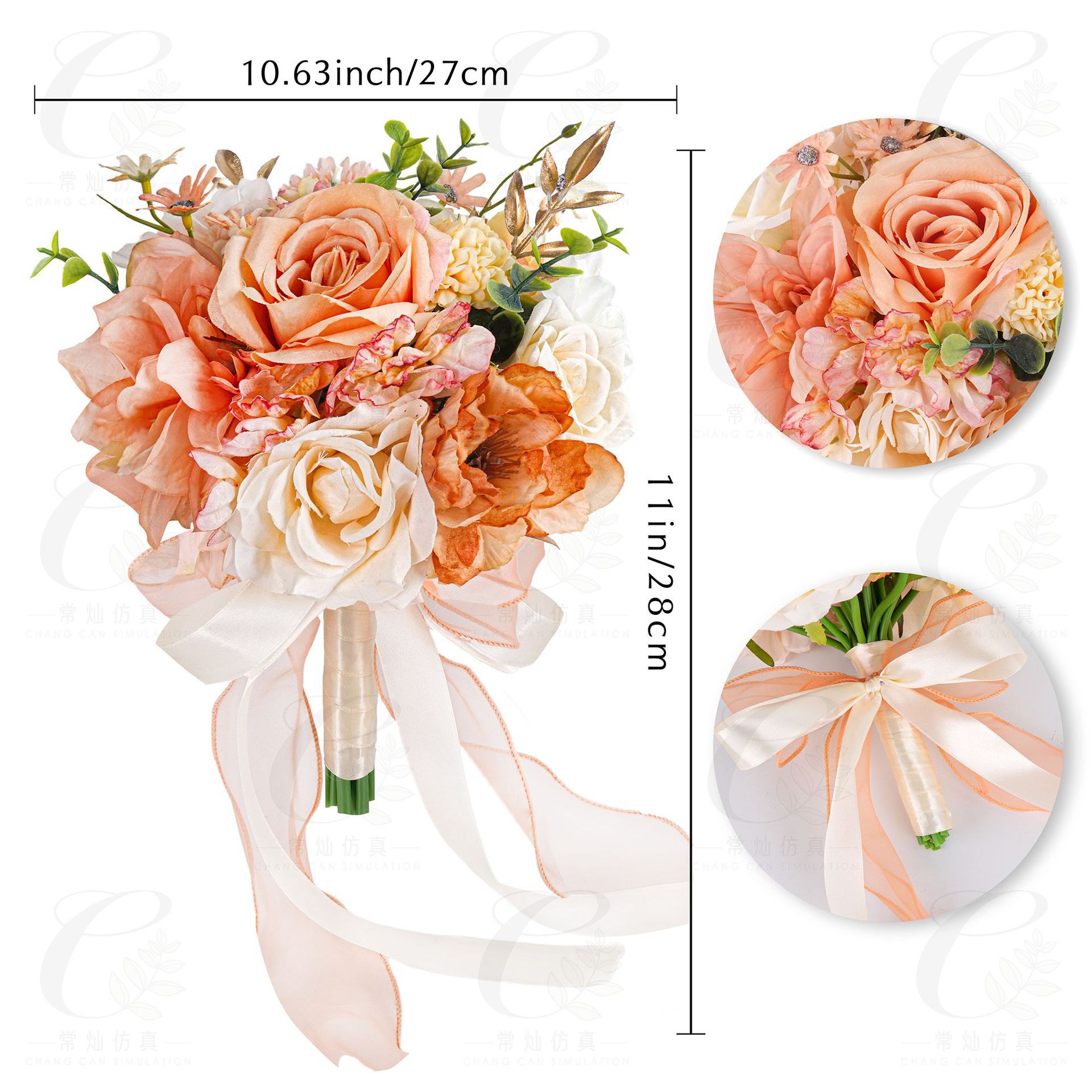 1PC 샴페인 혼합 달리아 손-1