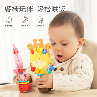 Children's Newborn Baby Can Chew Early Education Sound and Light Rattle 0-1 Years Old Music Light Rattle Hand Drum