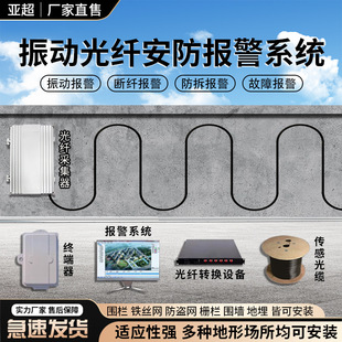Perimeter Wall Anti-Theft Alarm Vibration Fiber Optic Complete Set of Vibration Intrusion Detector Vibration Fiber Optic Alarm System