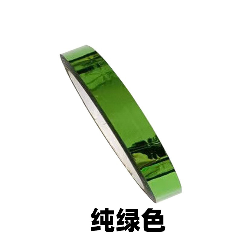 Directo de fábrica cinta de color brillante DIY etiqueta hecha a mano cinta láser de encaje de Oro Plata paquete verde