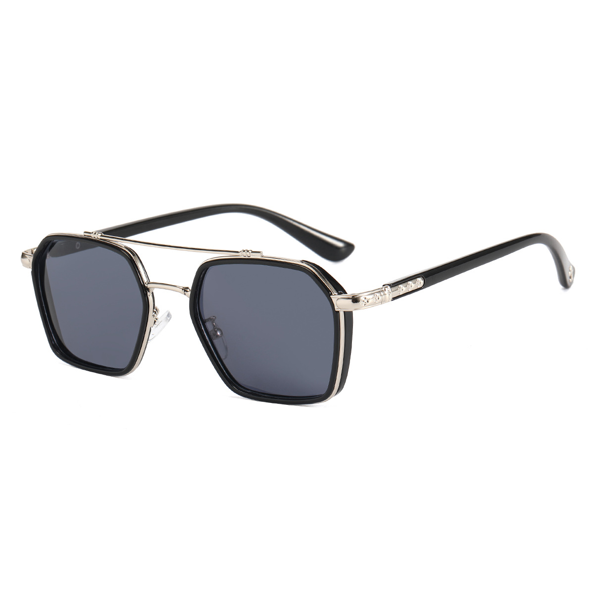 2021vintage metal doble haz hombres y mujeres gafas de sol que cambian de color grande marco gafas piloto marco gafas de cambio de color BS9301