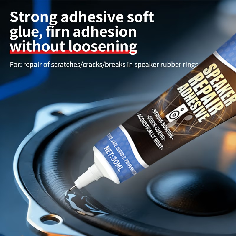 Kineshinex Speaker Repair Glue Is Suitable for Repairing Damaged Subwoofers, Speaker Cracks, and Acoustic Foam Edge Restoration Kineshinex Speaker Repair Glue Is Suitable for Repairing Damaged Subwoofers, Speaker Cracks, and Acoustic Foam Edge Restoration