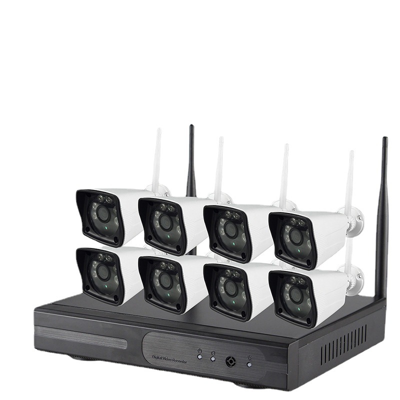 Kit de monitoreo HD de 3 millones de 8 vías impermeable al aire libre Kit NVR inalámbrico de monitoreo de seguridad