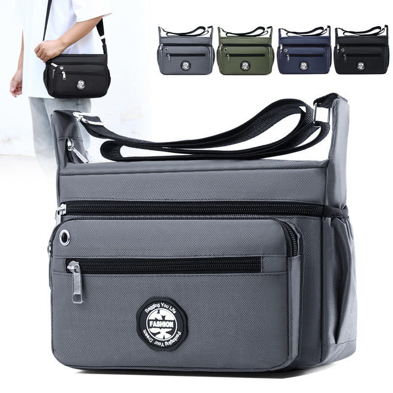 Nueva bolsa de hombre multicapa bolsa de tela bolsa de negocios ocio bolsa de entrega al aire libre mochila de hombro bolsa de negocios