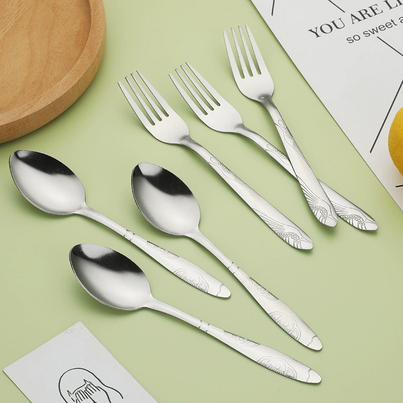 Новая Западная вилка из нержавеющей стали, детская Западная Посуда, основная вилка, вилка для десерта, фруктов, салата, стейк, большая вилка