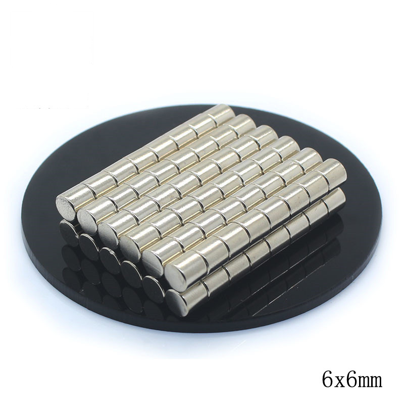 D6x6mm稀土磁铁 厂家直发钕铁硼吸铁石磁钢 6*6mm圆形强磁吸力强