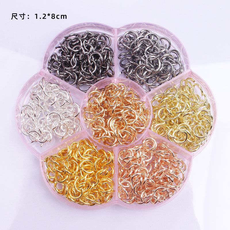 金属メッキ開口部閉口リング部品鉄リング手作りdiyアクセサリーシール油ニッケルなし卸売り