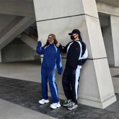 2025春秋季新款大码宽松时尚休闲晨跑跑步服健身房运动套装男女